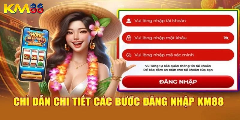 Các bước đăng nhập KM88 với các bước cụ thể 